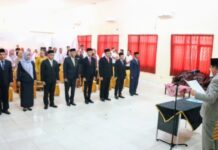 Bupati lampung Tengah Lantik Pejabat Pimpinan Tinggi Pratama dan Administrator