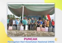 Wakil Bupati Lampung Tengah Ardito Wijaya Memperingati Hari Kesehatan Nasional Ke-60 di Lapangan Merdeka Gunung Sugih