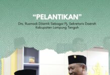 Wakil Bupati I Komang Koheri Lantik Rusmadi Sebagai Pj Sekda Lampung Tengah