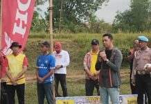 Kapolres Lamteng Buka Langsung Turnamen Sepak Bola HUT Bayangkara Ke-79 Tahun 2025